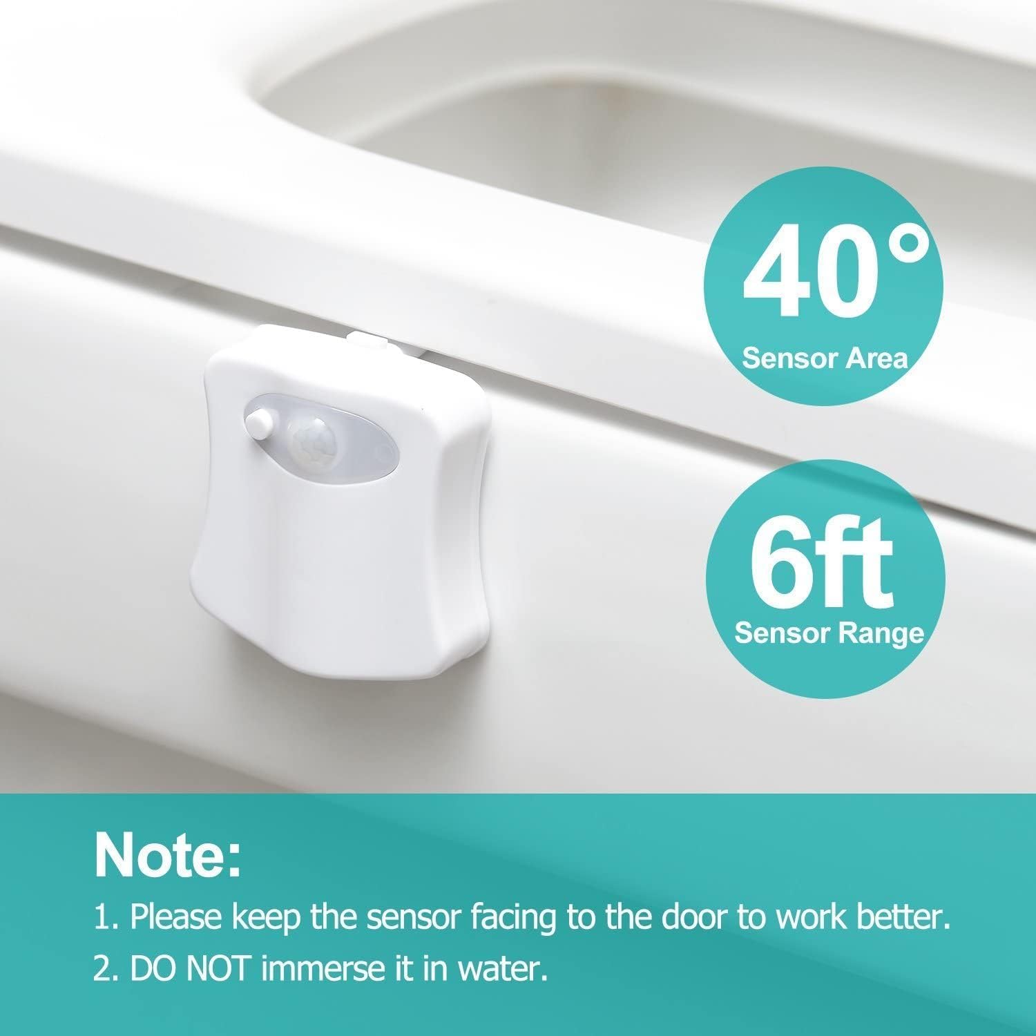 ELECDON The Original Toilet Night Light Gadget, Fun Bathroom Lighting Add on Toilet Bowl Seat, Motion Sensor Activated LED 9 Color Modes - Weird Novelty Funny Birthday Gag Gifts