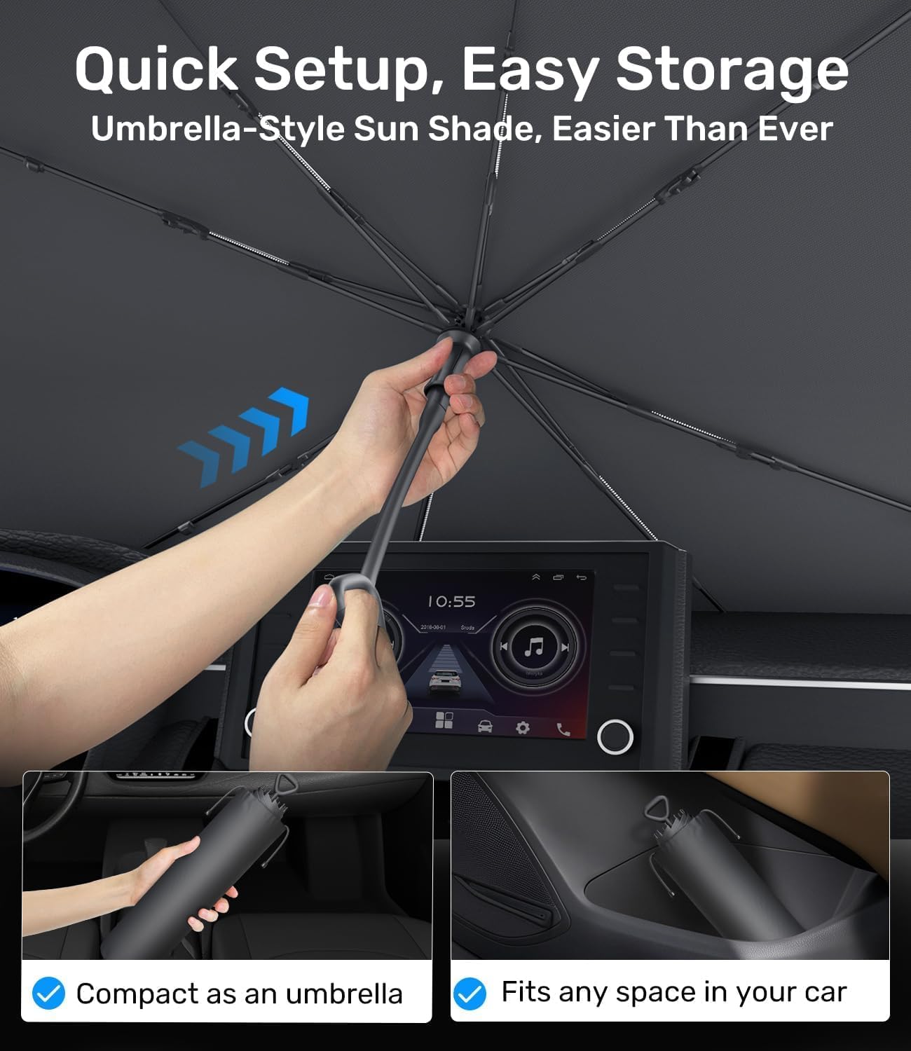 Lamicall Car Windshield Sunshade Umbrella