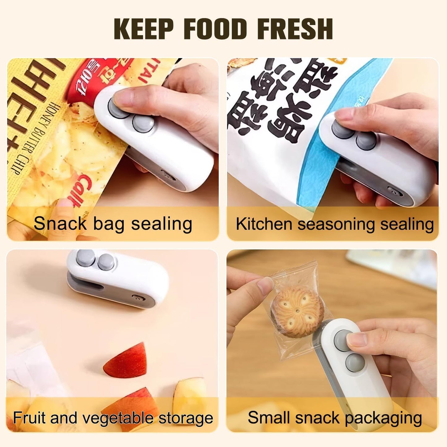 2 In 1 USB Rechargeable with Magnetic Heat Sealing