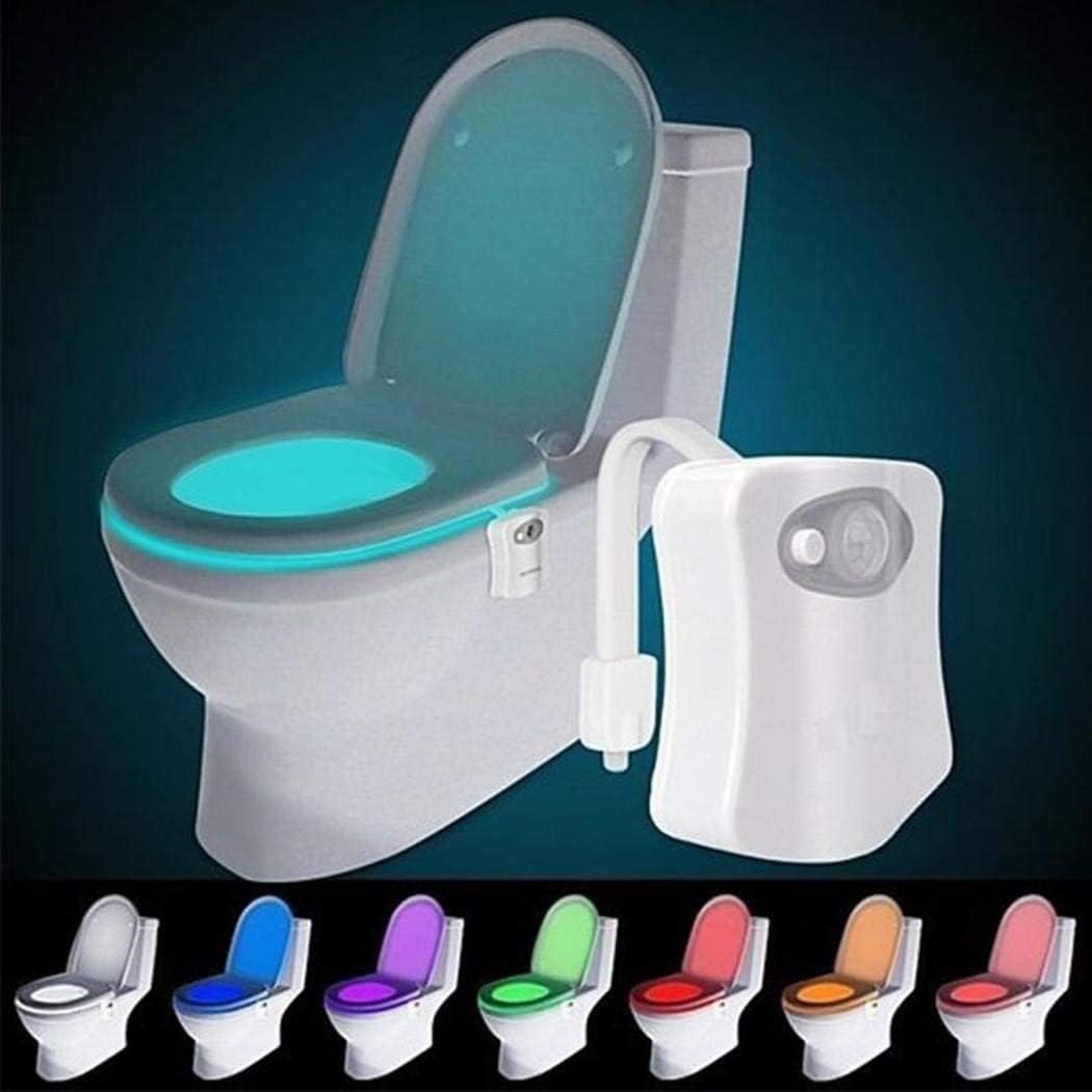 ELECDON The Original Toilet Night Light Gadget, Fun Bathroom Lighting Add on Toilet Bowl Seat, Motion Sensor Activated LED 9 Color Modes - Weird Novelty Funny Birthday Gag Gifts