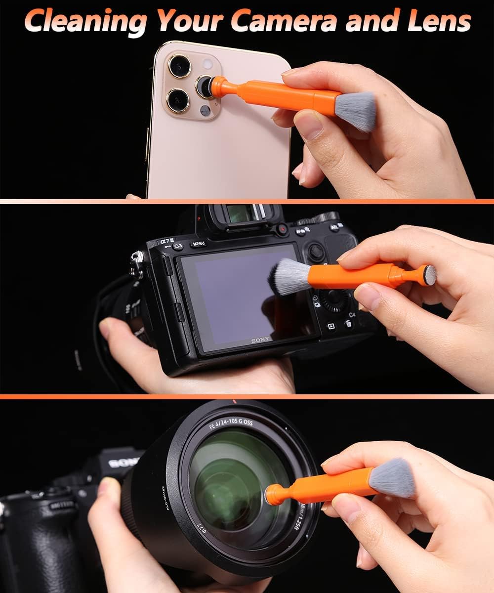 Excefore Keyboard Cleaning Brush Kit,11 in 1 Electronics Cleaning Set, Multi Cleaner Tool,Multi-Function Cleaning Kit for Phone/Earbuds/Camera Lens/Computer with 3ml Mist Spray New Compact Design