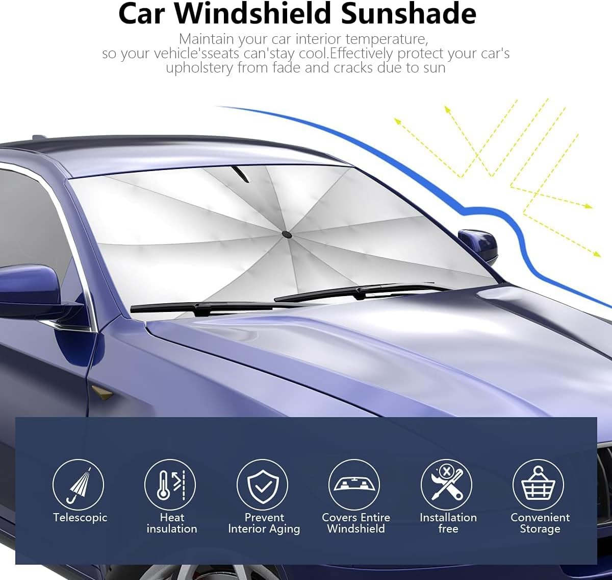 Lamicall Car Windshield Sunshade Umbrella