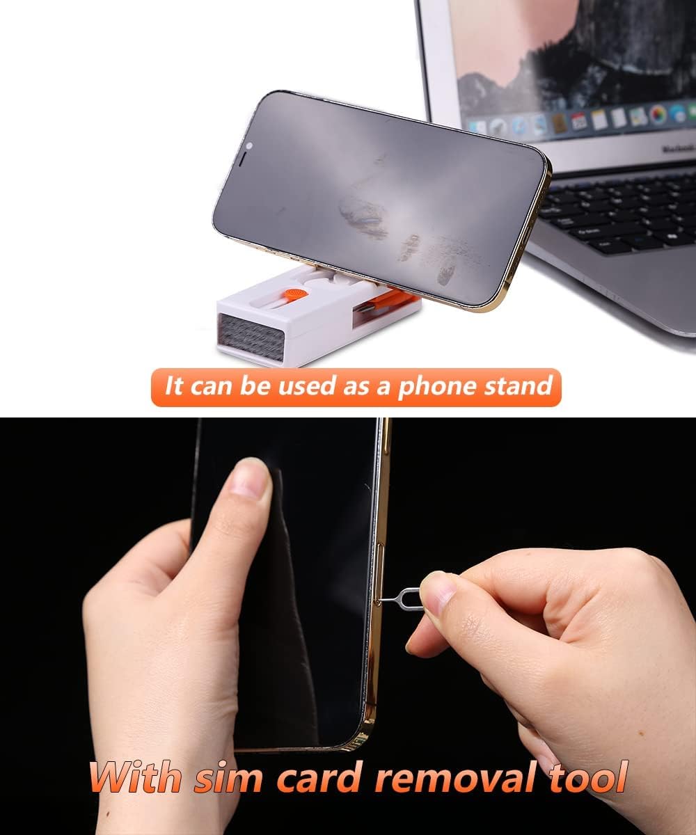 Excefore Keyboard Cleaning Brush Kit,11 in 1 Electronics Cleaning Set, Multi Cleaner Tool,Multi-Function Cleaning Kit for Phone/Earbuds/Camera Lens/Computer with 3ml Mist Spray New Compact Design