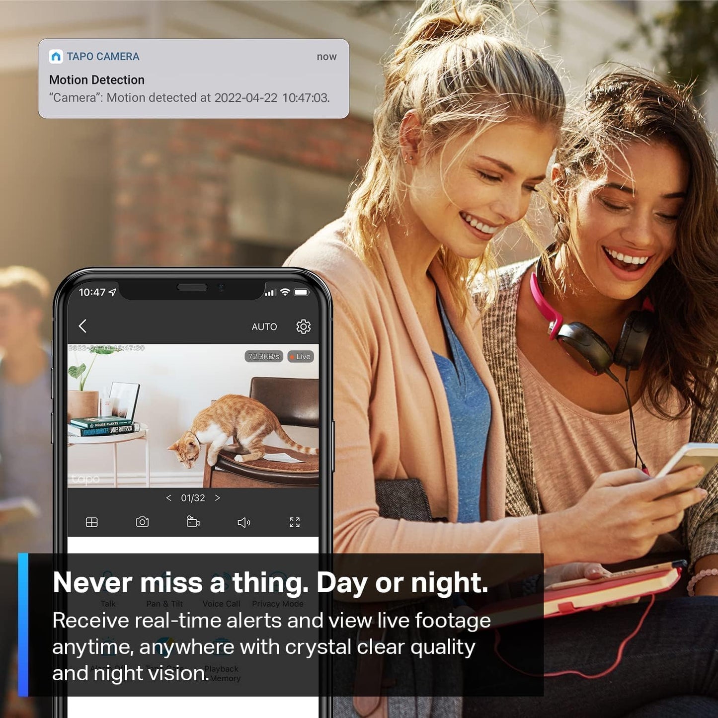 TP-Link Tapo Pan/Tilt 1080p Resolution, 360°Rotational View Security Camera|Motion Tracking |Motion & Baby Crying Detection| 2-Way Audio | Night Vision | Works with Alexa & Google Home (Tapo C200)