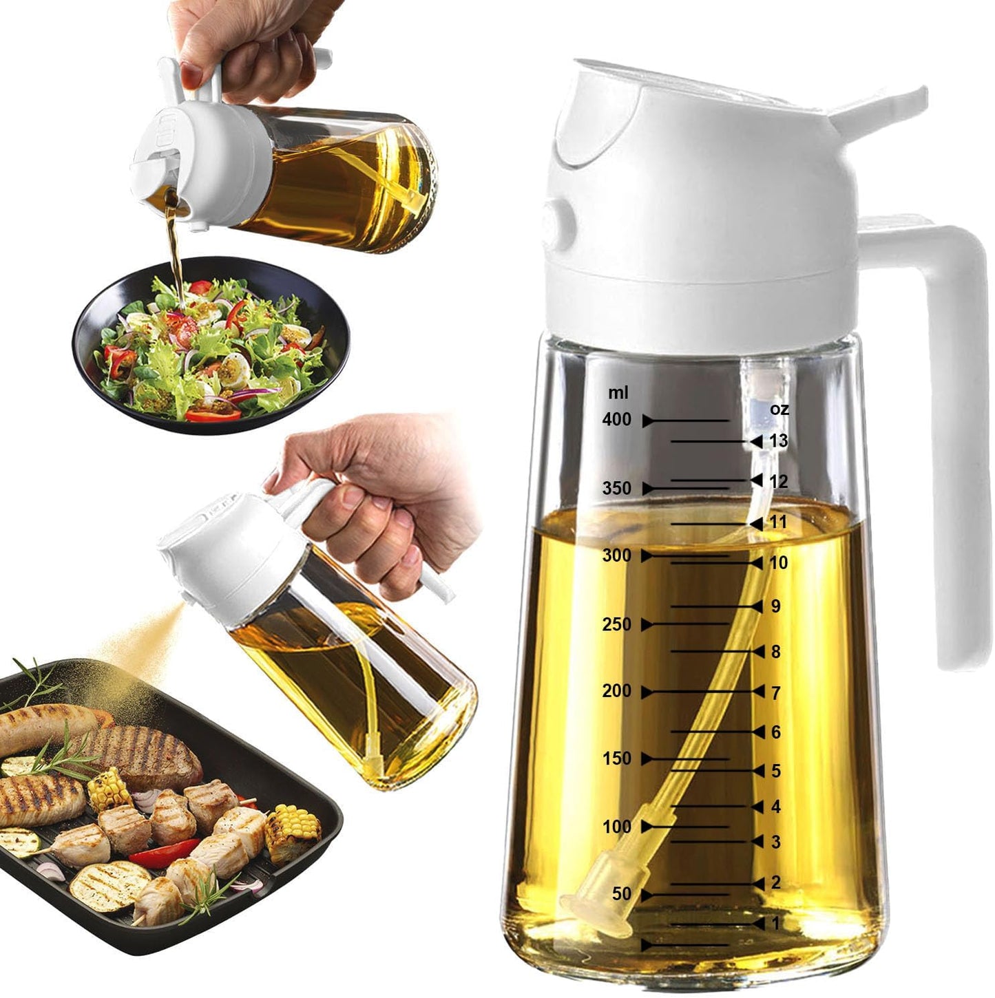 TrendPlain 470ml Olive Oil Spray Bottle for Kitchen Gadgets
