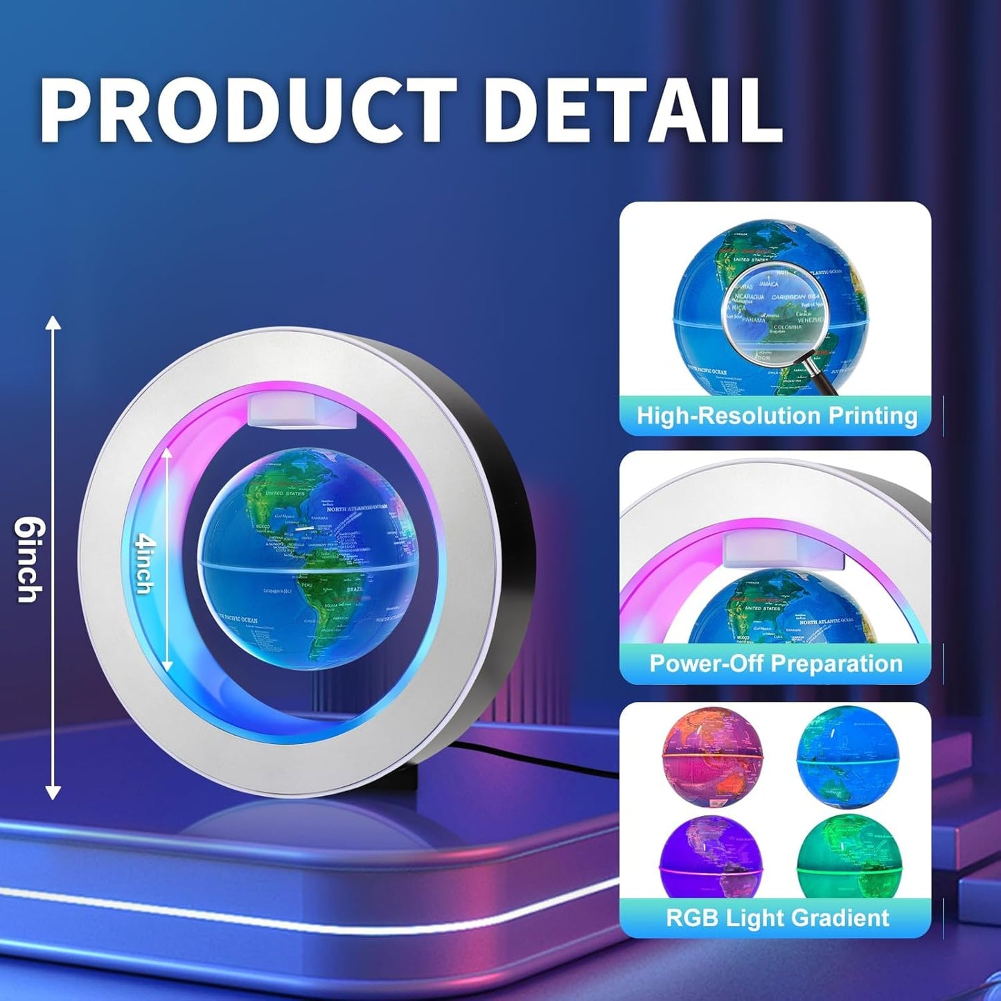 Floating Globe Magnetic Levitating Floating Globe Lamp