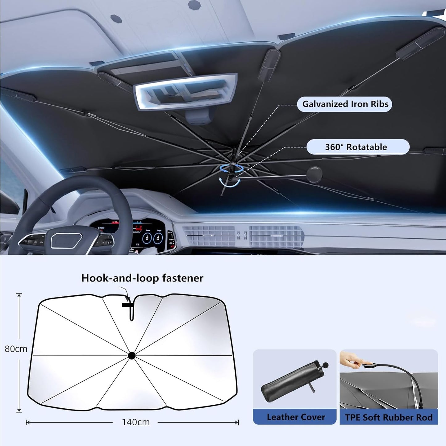Lamicall Car Windshield Sunshade Umbrella