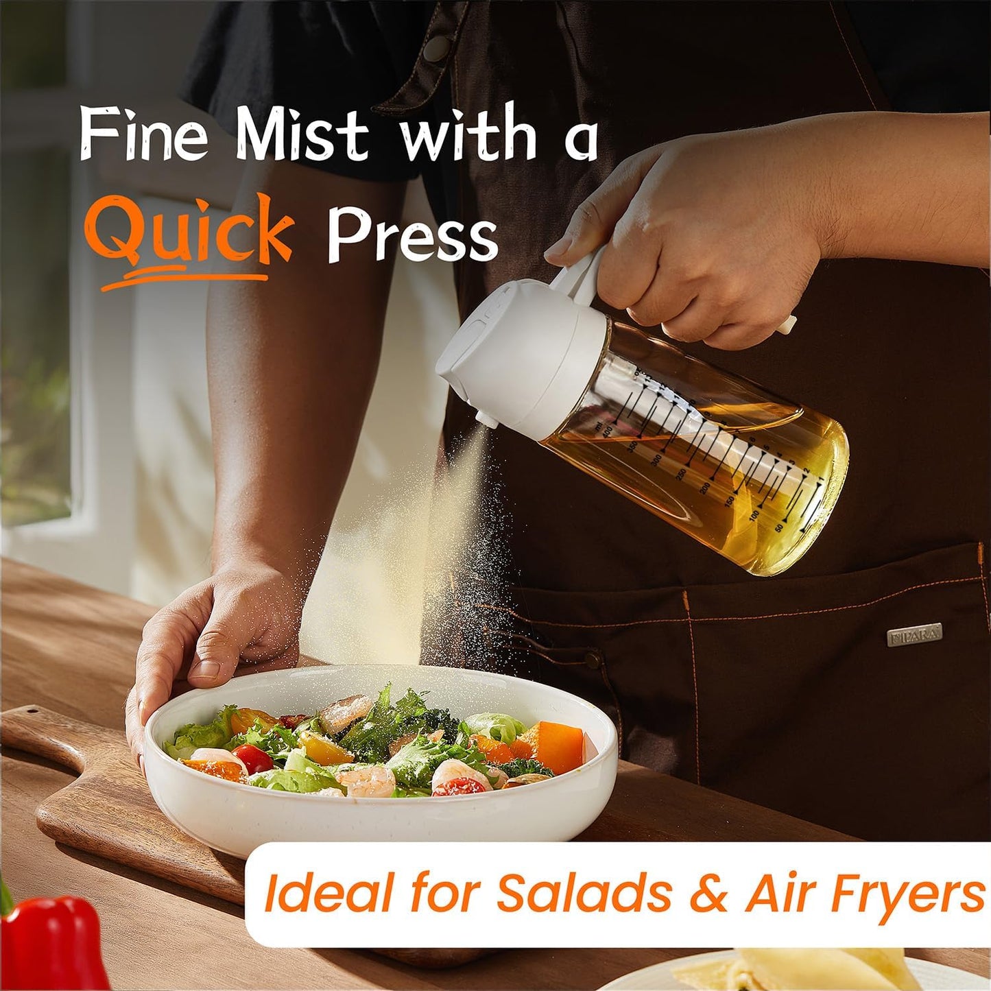 TrendPlain 470ml Olive Oil Spray Bottle for Kitchen Gadgets